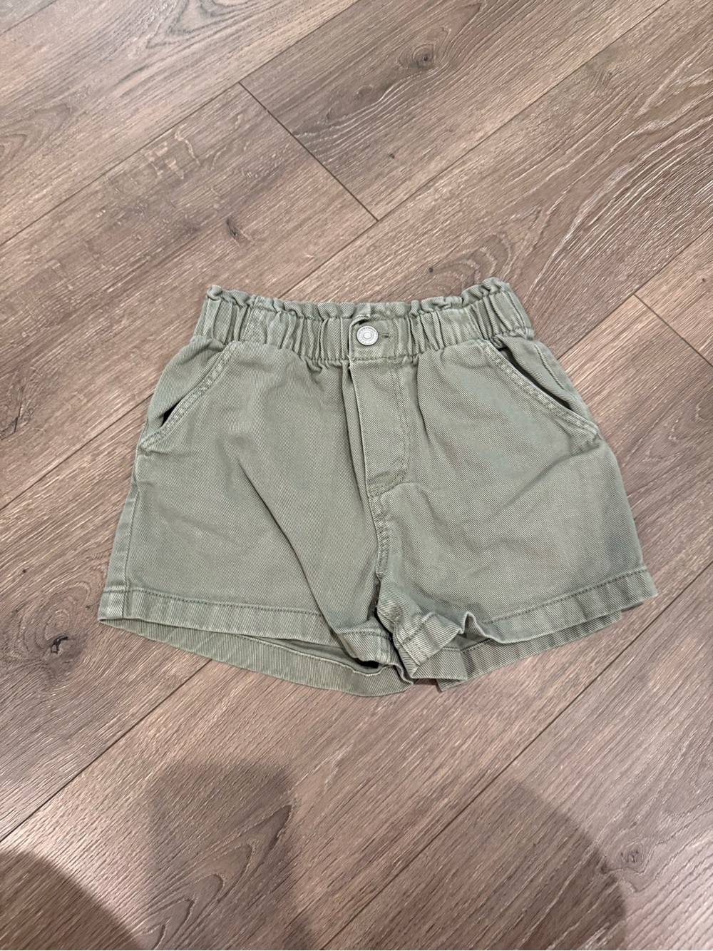 H&M Sage Green Elastic Waist Shorts